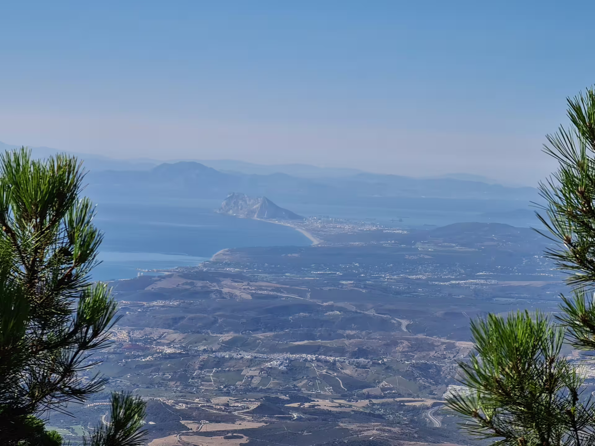 Scenic view of the Mediterranean coastline from Sierra Bermeja's Bosque de Pinsapos, perfect for private hiking tours.