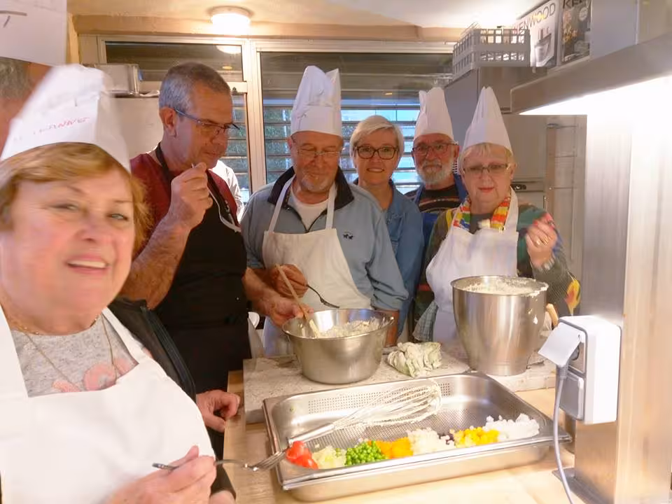 Small group cooking class in South of France learning Provençal recipes with a master chef in a hands-on kitchen