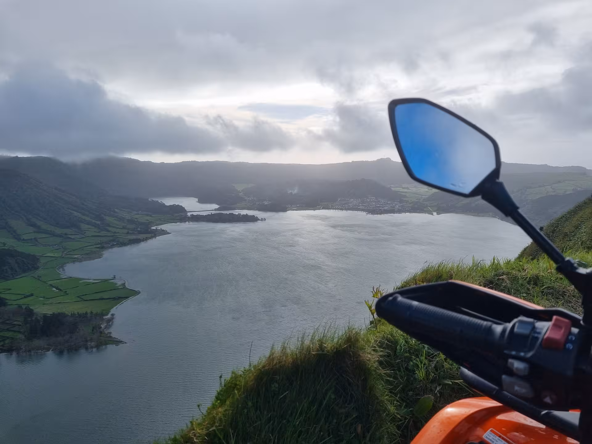 Quad bike viewpoint over Sete Cidades lagoon, São Miguel Azores, on full-day Seven Cities tour with lunch