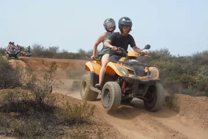 Adventure seekers enjoy quad biking through rugged trails near Kusadasi Port, perfect for cruise guests seeking excitement.