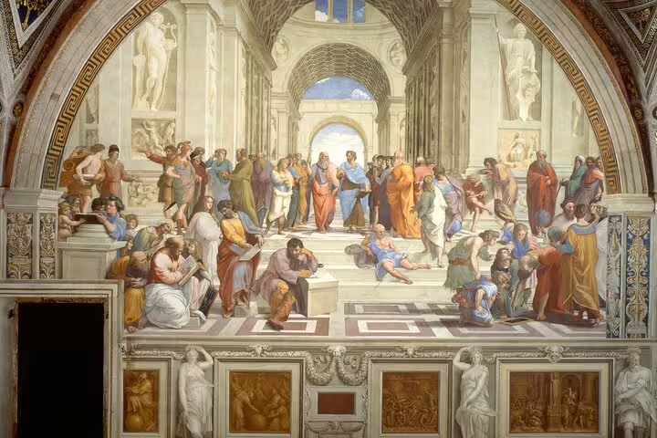 Raphael Rooms School of Athens fresco in the Vatican Museums, highlight on an expert guided Vatican tour