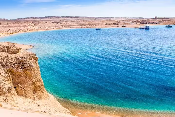 Turquoise bay viewpoint at Ras Mohammed National Park on a half-day bus tour from Sharm El Sheikh