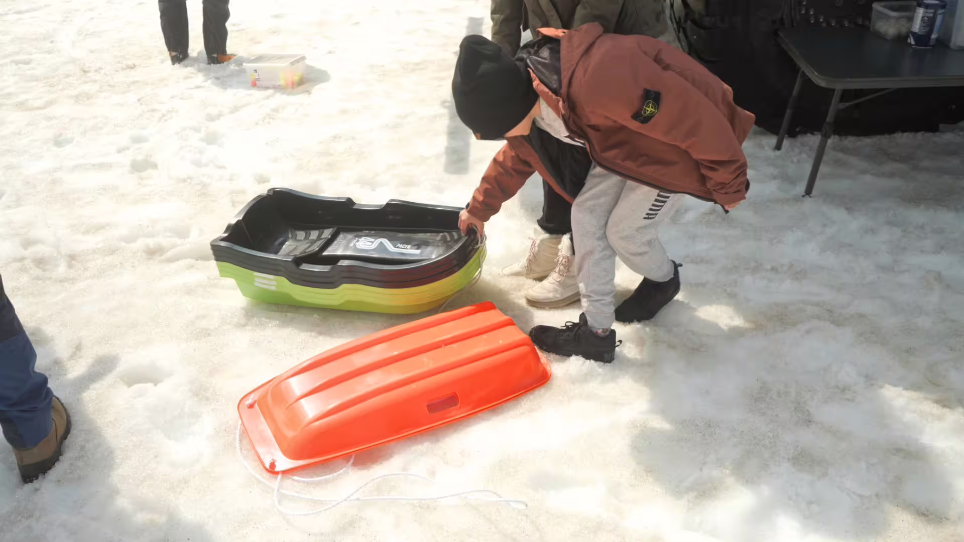 Enjoy an exhilarating sled ride down the glacier's slopes.