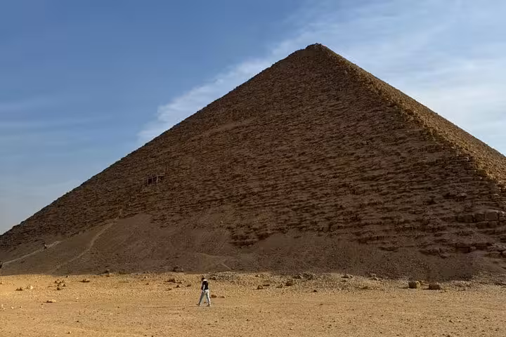 Red Pyramid at Dahshur desert view on a private Saqqara Memphis and Dahshur tour from Cairo
