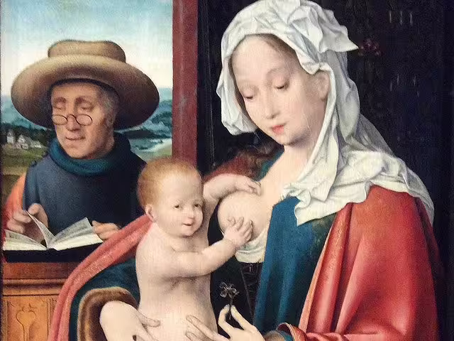 Renaissance artwork depicting a mother and child, included in the exclusive Gallery of the Academy of Fine Arts tour.