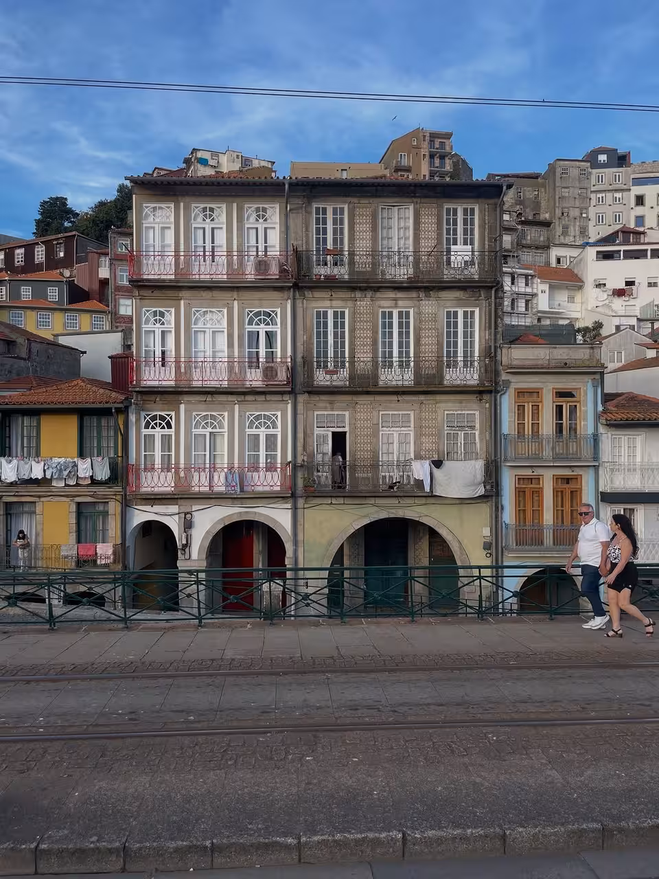 Colorful Ribeira waterfront houses in Porto on the Douro River, a highlight of the Porto and Gaia tour