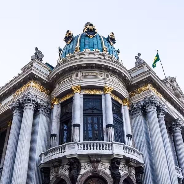 Marvel at the iconic architecture of Rio's Theatro Municipal on a guided historic center tour.
