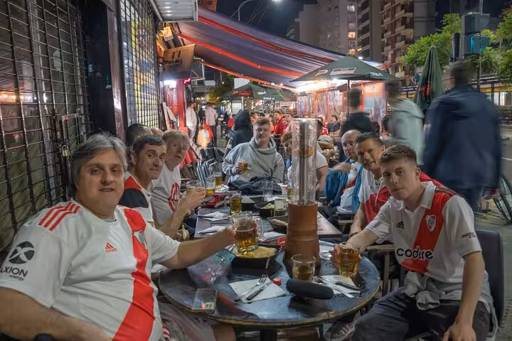 River Plate fans enjoy pre-game drinks at Buenos Aires bar before El Monumental match with local