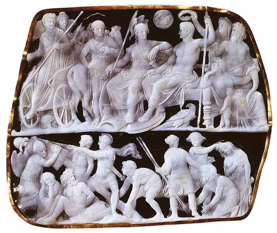 Exquisite Roman cameo carving showcased in the Kunsthistorisches Museum's private tour featuring ancient masterpieces.