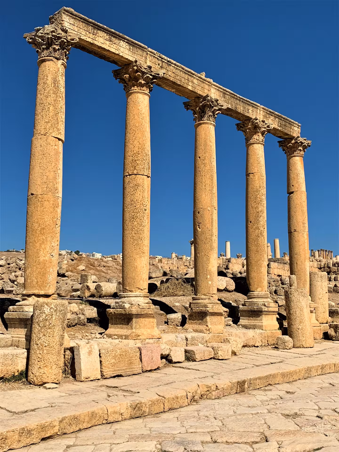 Roman columns at Kom El Dikka ruins in Alexandria on Cleopatra’s Egypt tour, linking Cairo sights and 5-star Nile cruise
