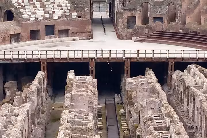 Explore the ancient corridors of Rome's Colosseum Arena on our exclusive 7-person underground tour.