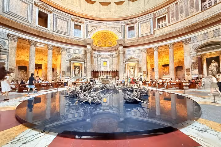 Explore Rome's Pantheon interior with fast track access, showcasing its stunning architecture and historical charm.