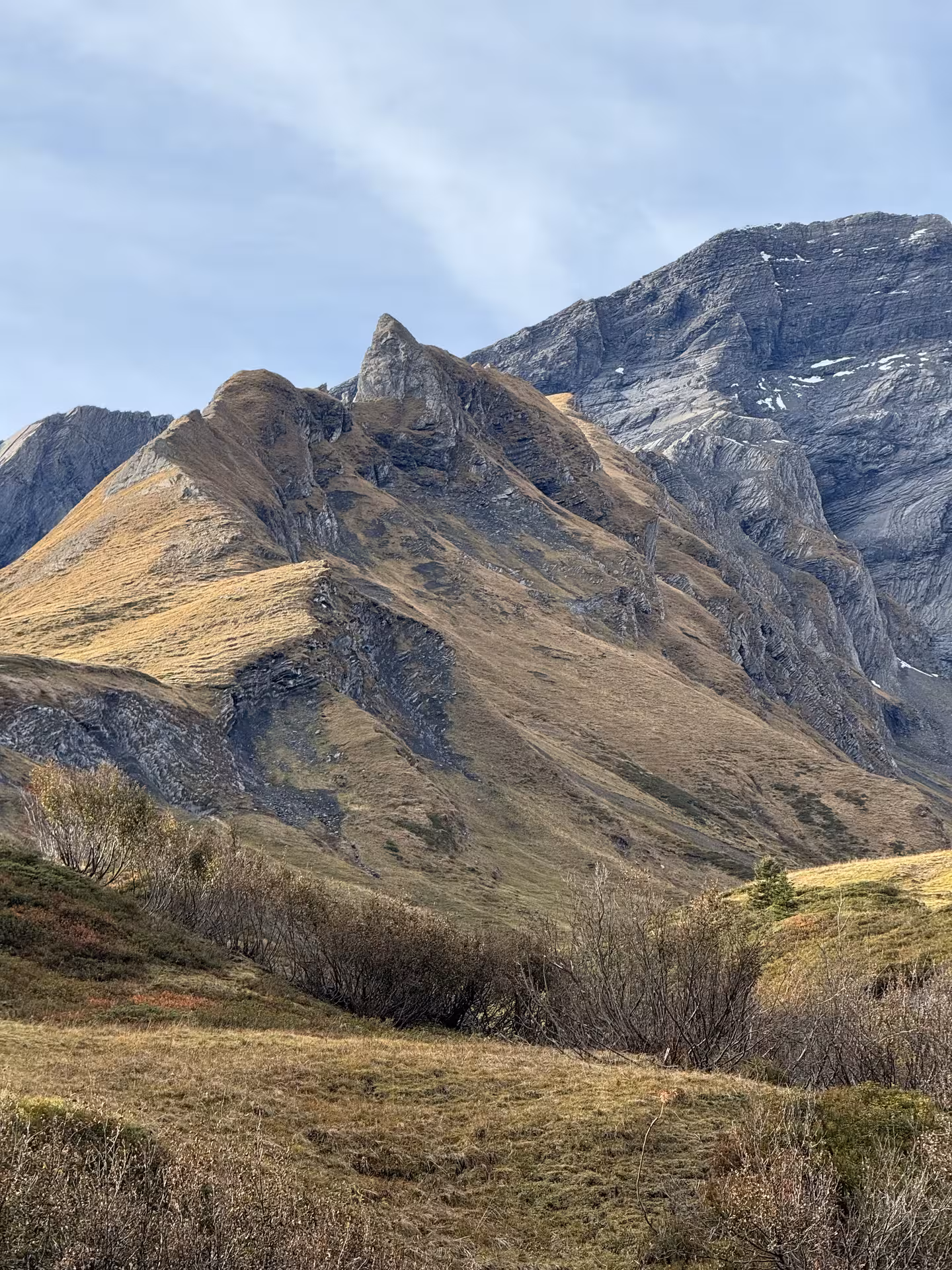 Rocky alpine ridge above Rosenlaui Valley, scenic stop on a private e-bike tour in the Swiss Alps