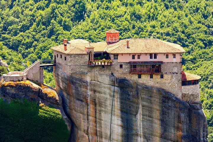 Rousanou Monastery on towering Meteora sandstone, scenic stop on a private full-day Meteora tour from Athens