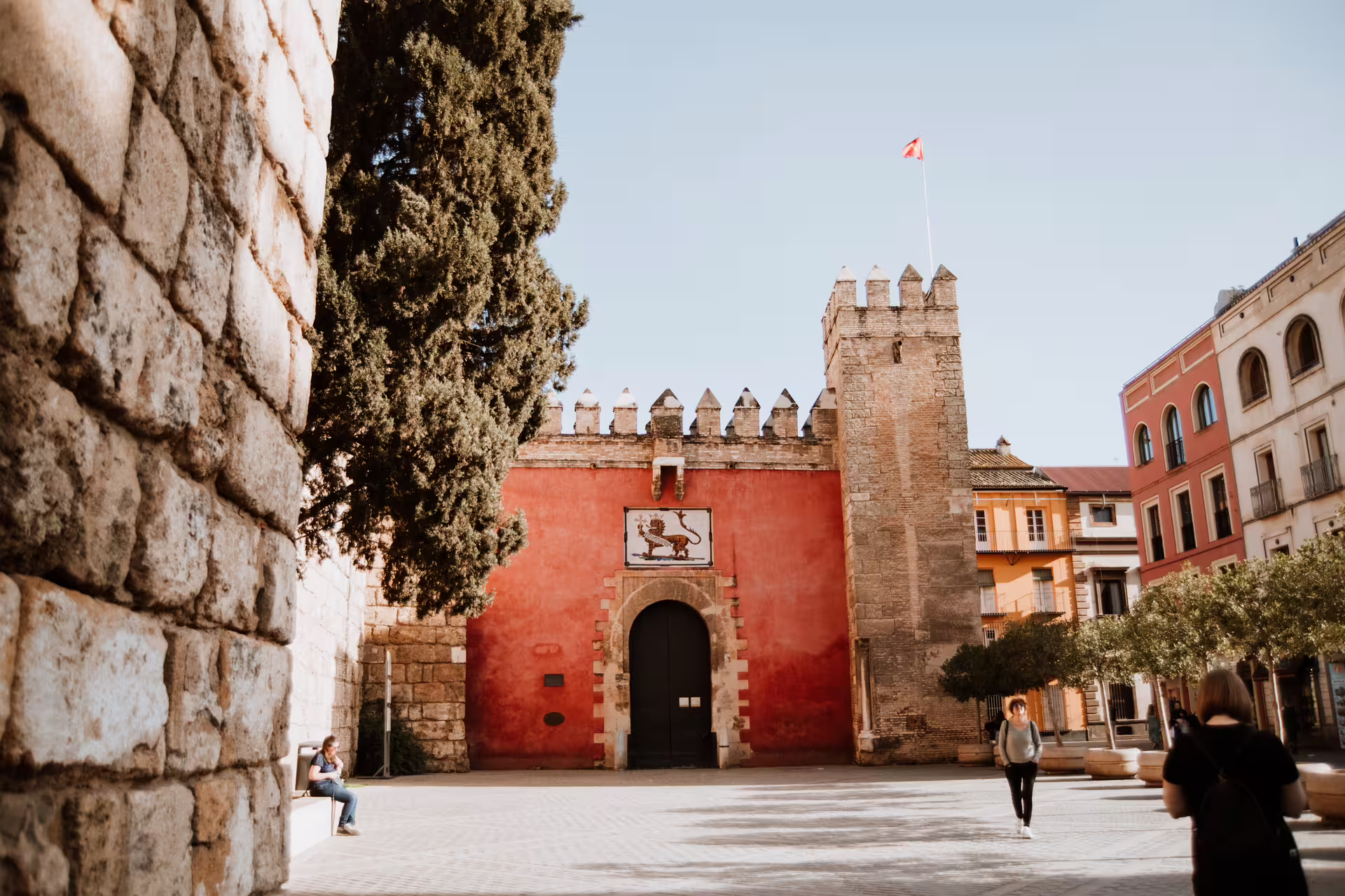 Entrance to the Royal Alcazar of Seville with historic architecture, ideal for a private guided tour of this UNESCO World Heritage site.