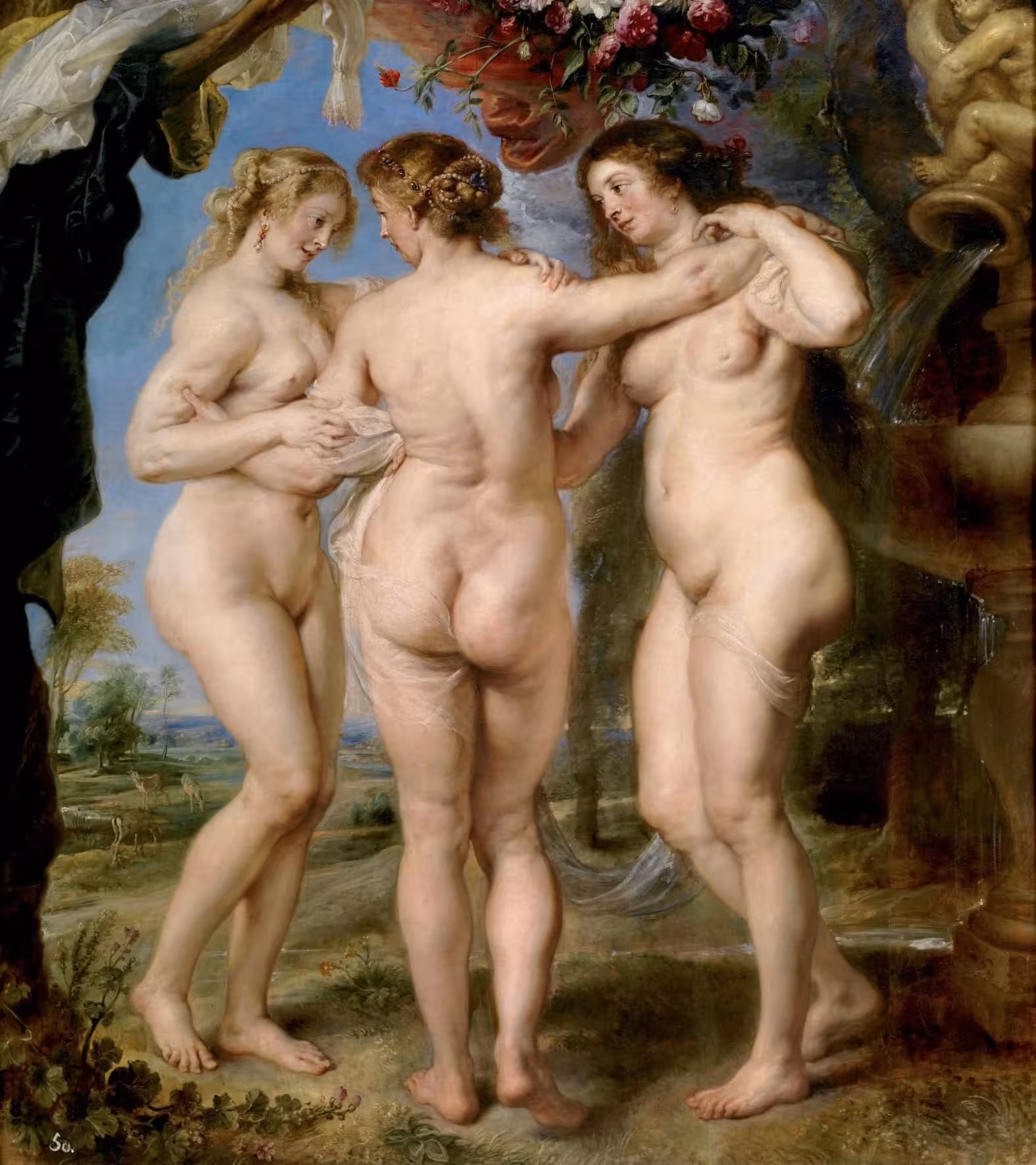 Rubens Three Graces painting at Museo del Prado Madrid, Baroque masterpiece highlight on Prado guided museum tour