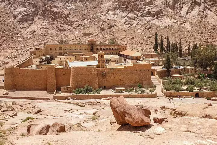 Saint Catherine’s Monastery in Sinai Mountains, key stop on Sharm El Sheikh to Dahab day tour