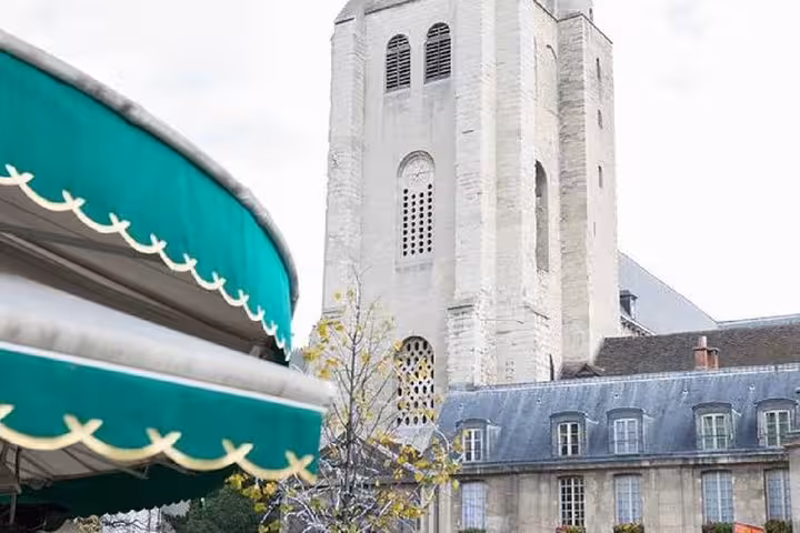 View of Saint-Germain-des-Prés Abbey, a highlight on the private walking tour of Saint-Germain.