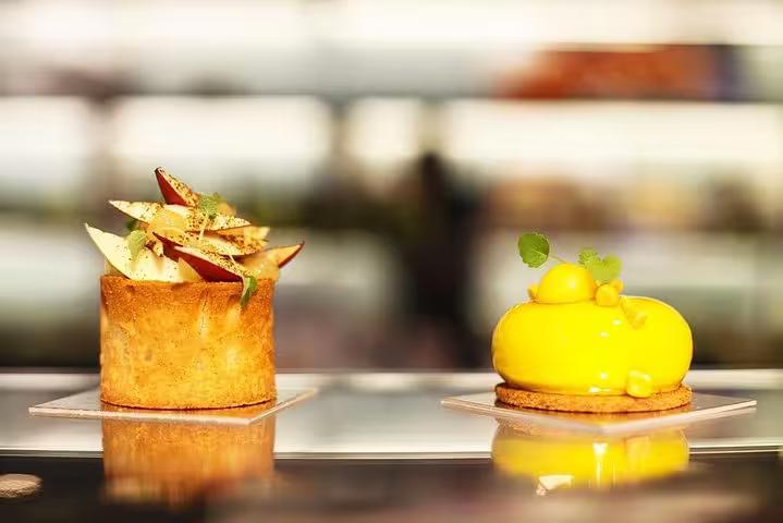 Exquisite pastries showcased on the Saint-Germain private chocolate and pastry walking tour.