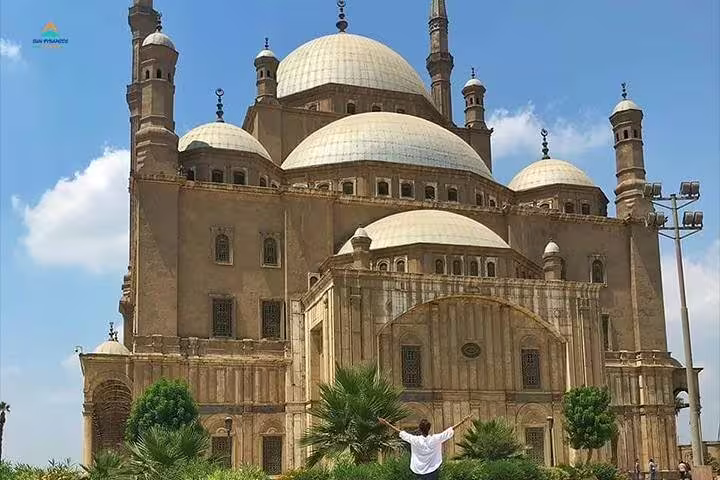 Salah El-Din Citadel Mosque of Muhammad Ali in Cairo, visited on Aswan to Cairo day tour by flight