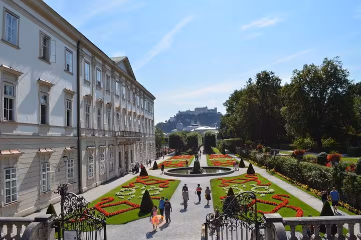 Mirabell Gardens and Salzburg Fortress on a private day tour from Vienna with local guide