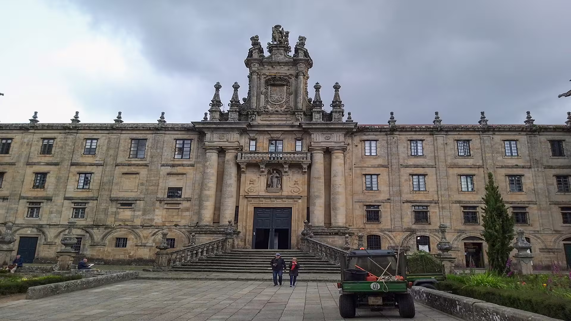 Stately facade of Santiago de Compostela's historic Cathedral, highlighting grand architecture on a private guided tour.