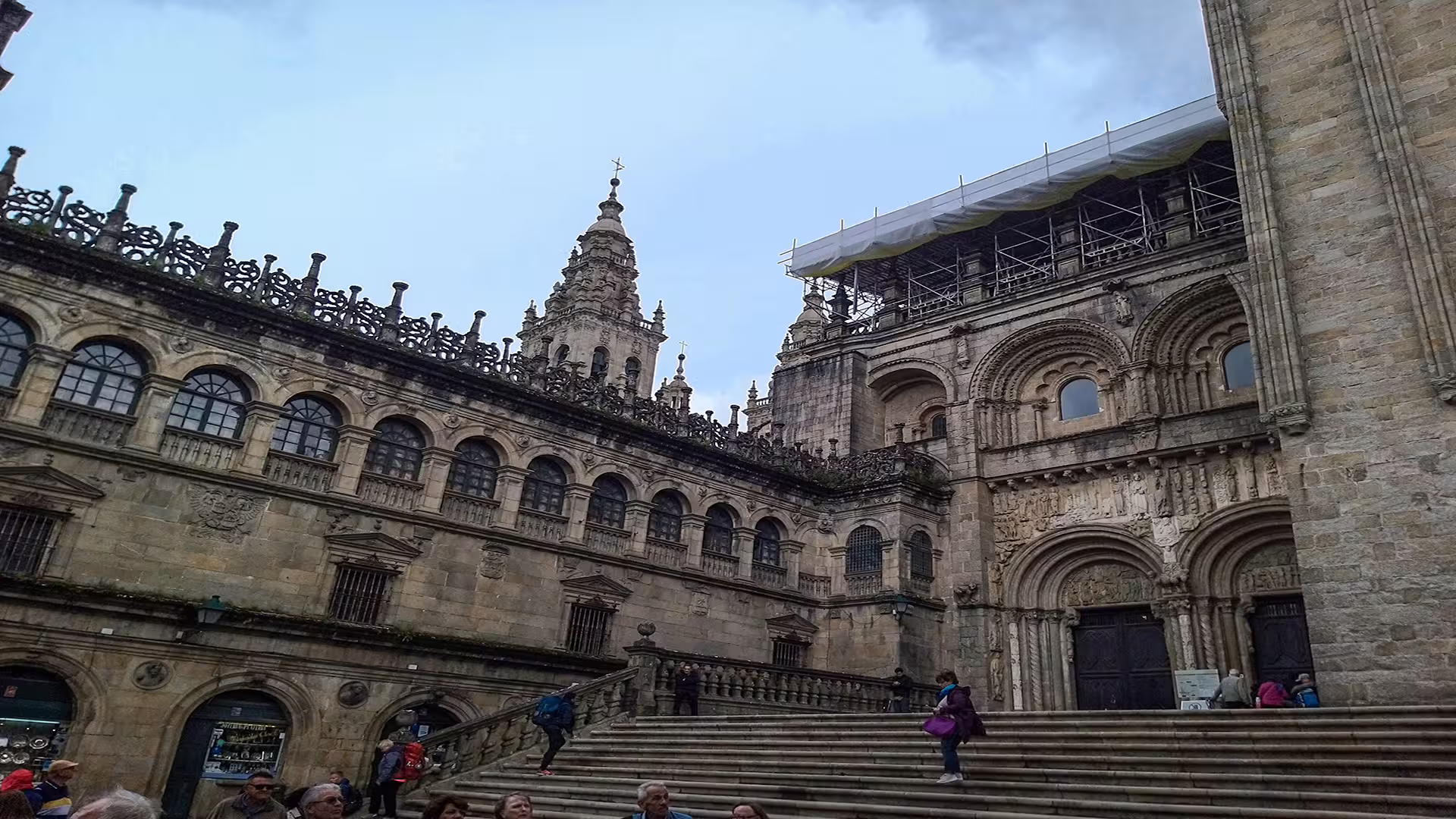 Historic Santiago de Compostela Cathedral with intricate architecture, popular for private tours, showcasing stunning medieval design.