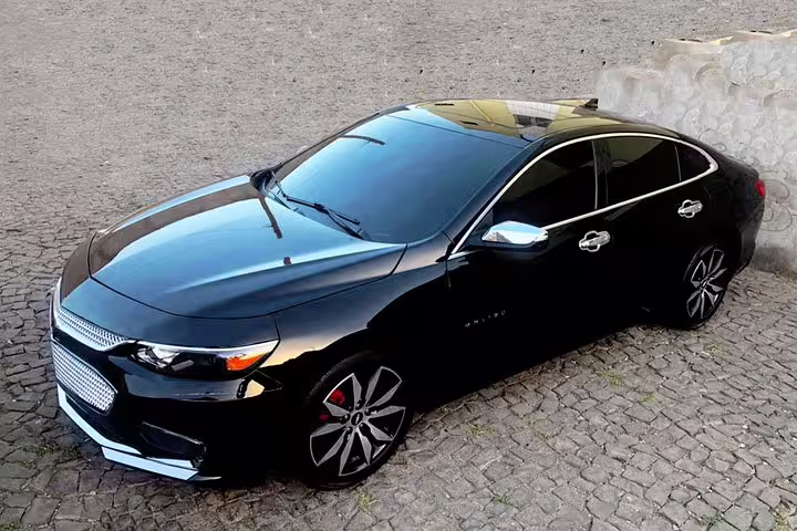 Private airport transfer sedan on Santiago Island, comfortable one-way ride from Praia Airport to Tarrafal