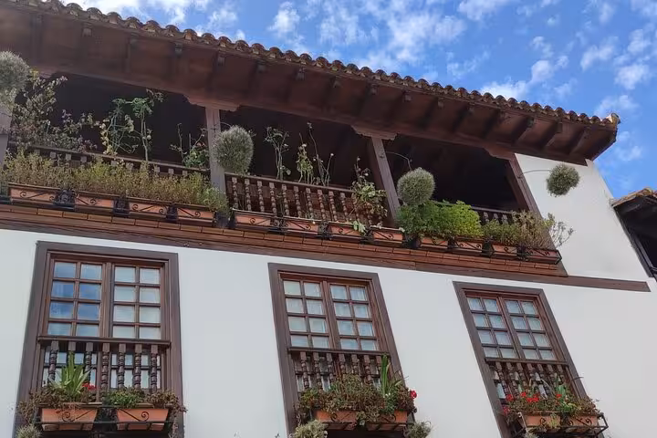 Charming traditional Spanish balcony adorned with lush plants in Santillana del Mar, perfect for a cultural tour.