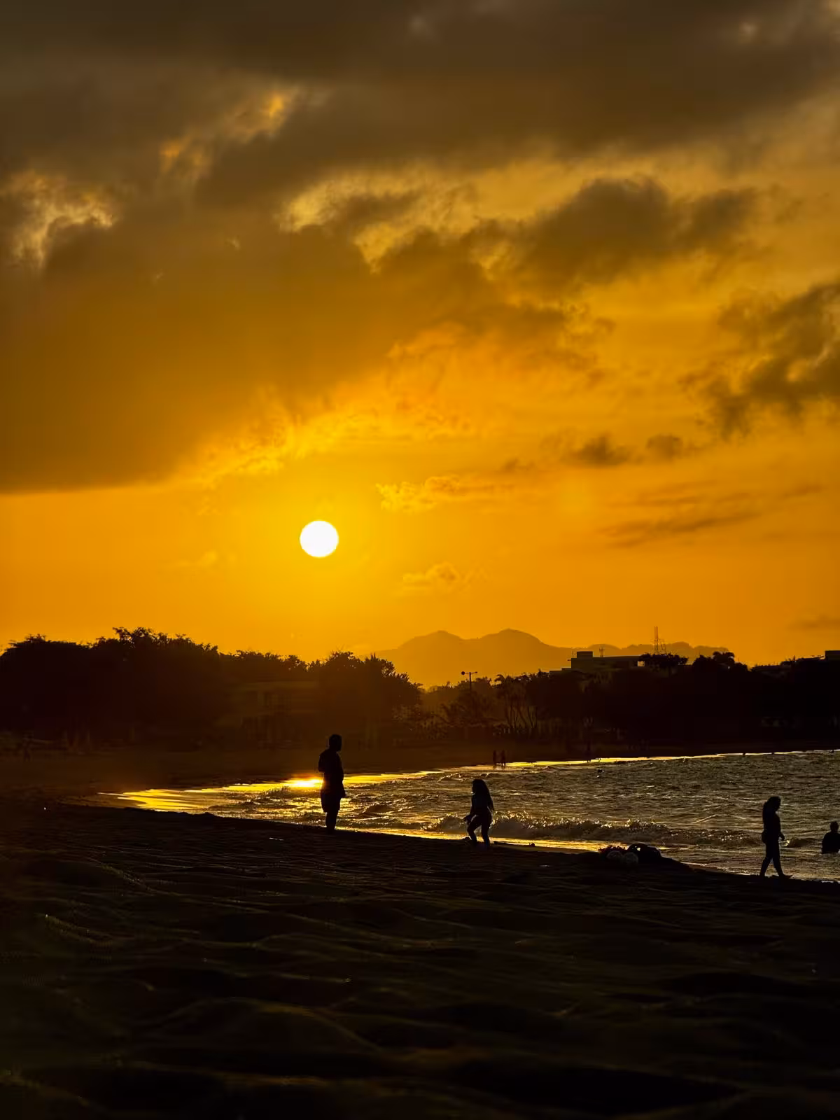 Sunset over the Caribbean Sea near Santo Domingo