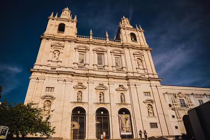 Stunning facade of the Church of São Vicente de Fora in Lisbon, showcasing its impressive architecture.