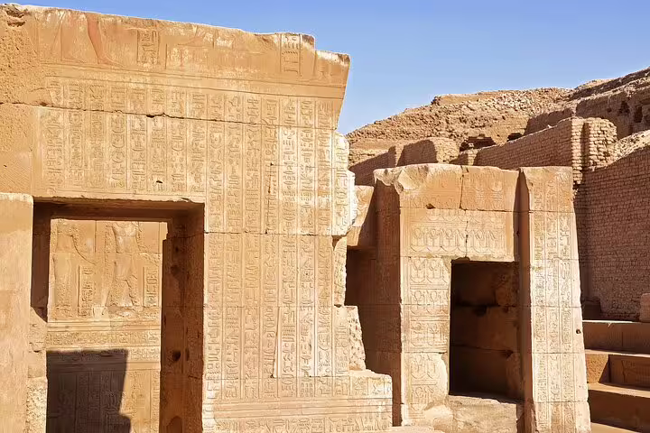 Ancient Saqqara tomb temple walls with hieroglyphs on Sakkara, Memphis and Dahshur private guided tour