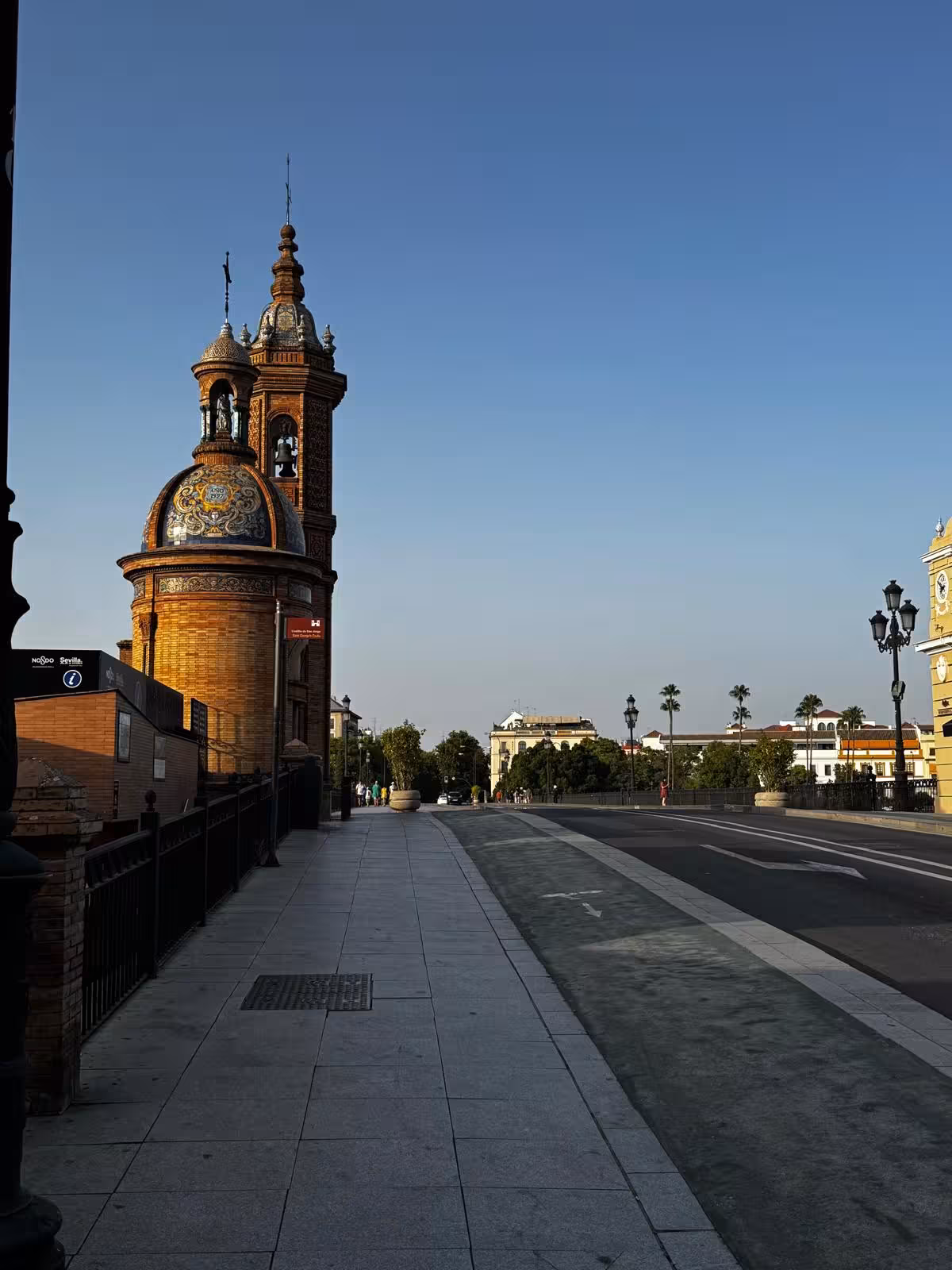 Riverside walkway near puente Triana in Seville