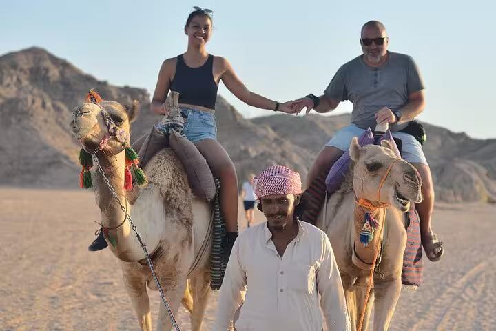 Camel ride add-on during Sharm El Sheikh desert safari, perfect combo with sunrise or sunset ATV quad tour