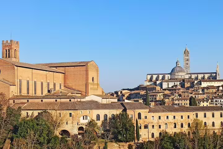 Panoramic view of Siena’s historic skyline and cathedral, a scenic stop on Discover Tuscany Chianti and Brunello tours