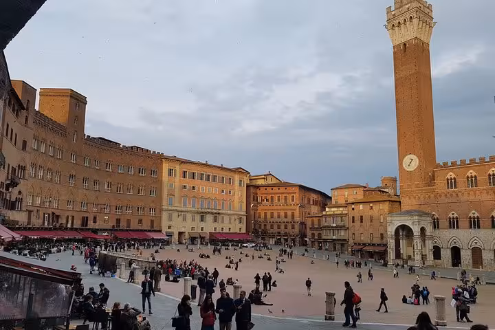 Siena Piazza del Campo and Torre del Mangia, Tuscany stop on 10-day private Italy tour Rome to Venice