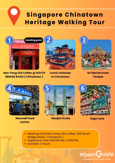 Explore Singapore's Chinatown with a heritage walking tour featuring iconic sites and cultural landmarks.