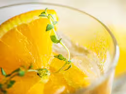 Refreshing Sorrento farm tour orange cocktail with fresh citrus slices and herbs, perfect after limoncello and olive oil tasting