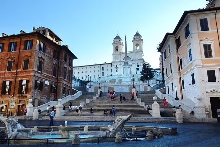 Spanish Steps and Trinità dei Monti seen on a private day trip to Rome from Civitavecchia port