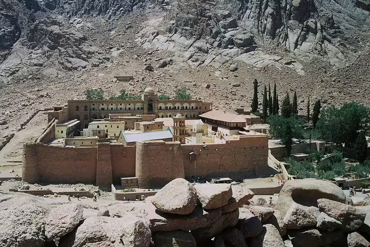 St Catherine Monastery in Sinai mountains, key stop on private overnight Mount Sinai tour from Cairo