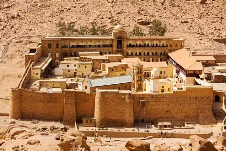 St Catherine Monastery in Sinai desert, key stop on private Mount Sinai climb day tour from Sharm