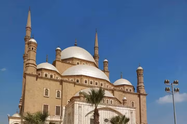 Sultan Hassan Mosque near Saladin Citadel on a private Cairo tour with Egyptian Museum and Old Cairo churches