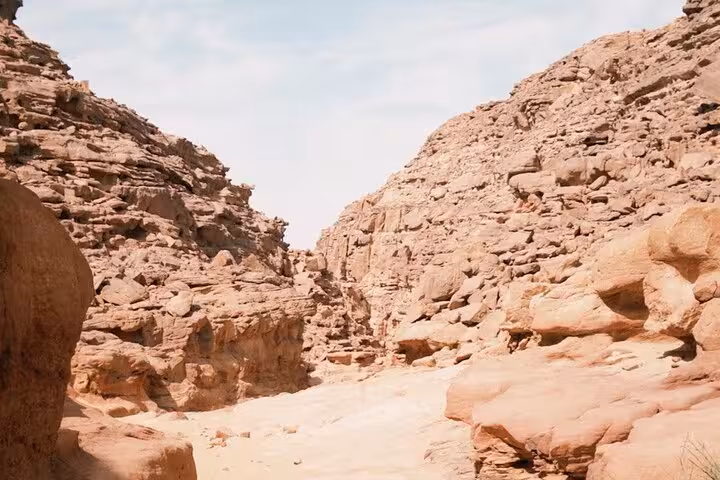 Rocky sandstone valley on Super Colored Canyon jeep tour from Sharm El Sheikh to the Blue Hole Dahab