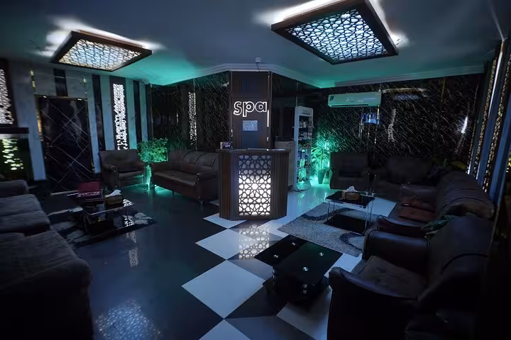 Modern spa lounge in Sharm El Sheikh, perfect before or after a relaxing Swedish massage and wellness session