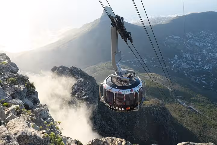 Experience breathtaking views from the Table Mountain cable car during a 3-day Cape Town adventure.