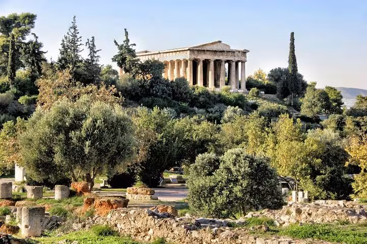 Temple of Hephaestus above the Ancient Agora, Athens, paired with Acropolis skip-the-line tickets entry