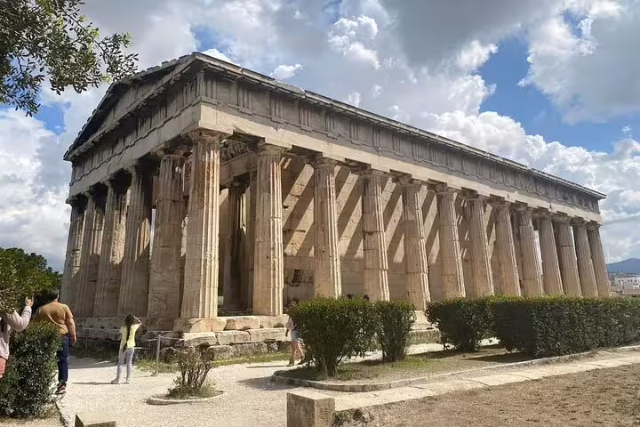 Temple of Hephaestus in the Ancient Agora, a key stop on an Athens half-day private car tour with local
