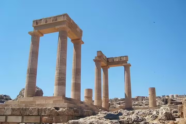 Temple of Olympian Zeus columns in Athens on an afternoon city tour before traditional Greek dinner