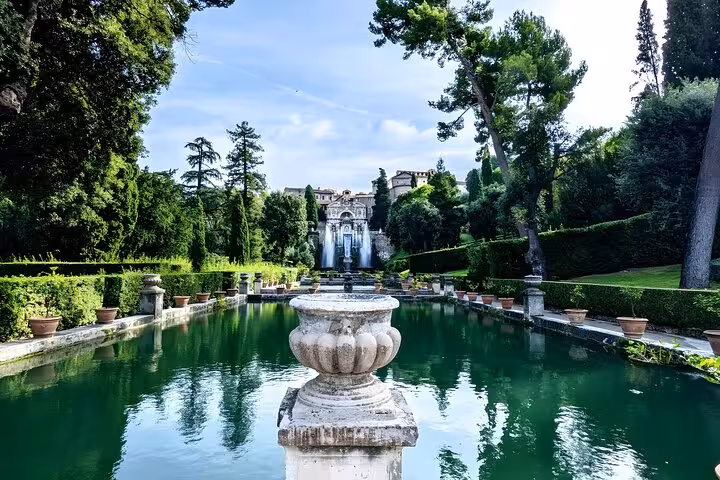 Immerse in Villa d'Este's breathtaking gardens and fountains on a half-day tour to Tivoli.