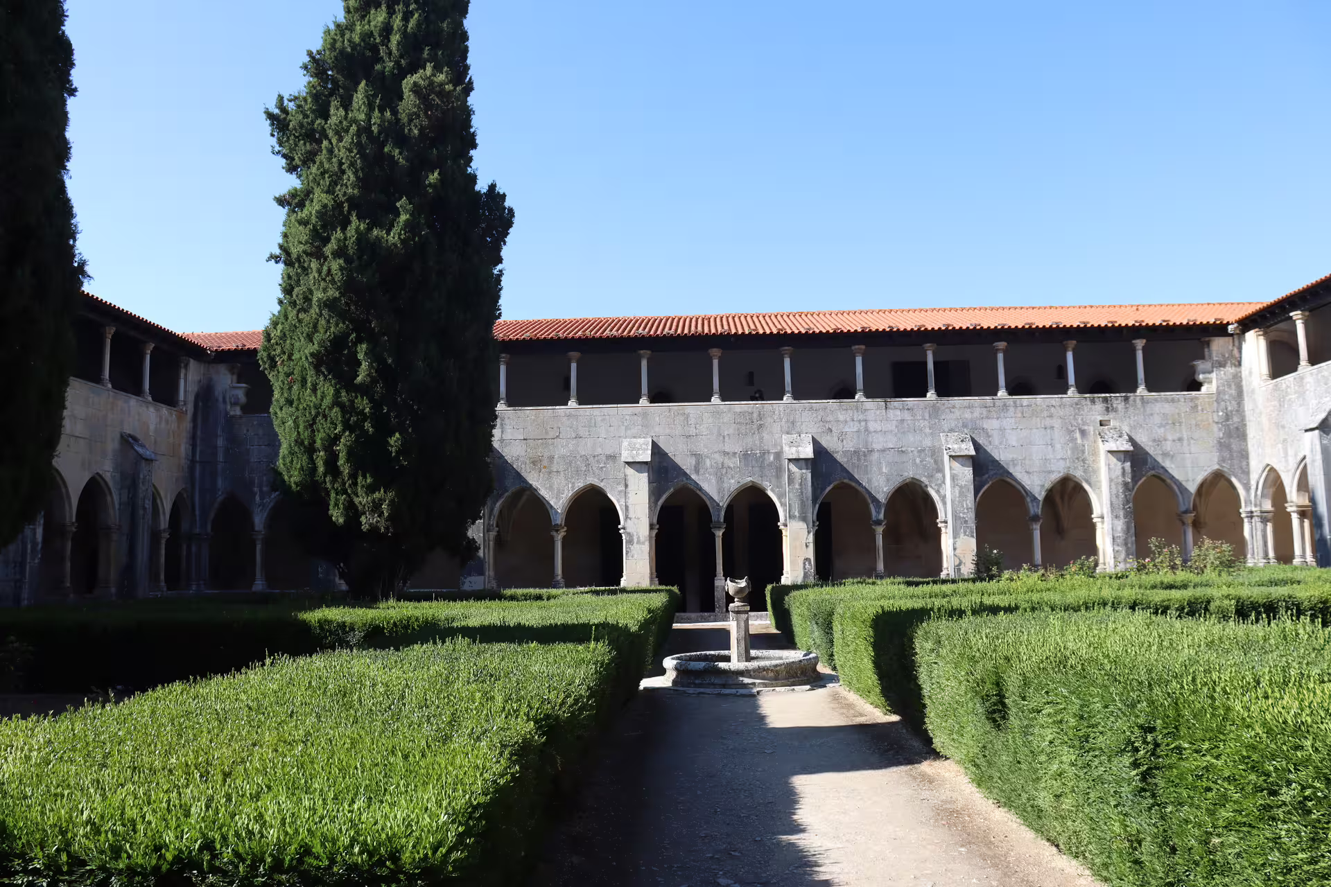Explore the serene cloisters of Tomar's Convent of Christ on a private tour through Tomar, Fátima, and Batalha historical sites.